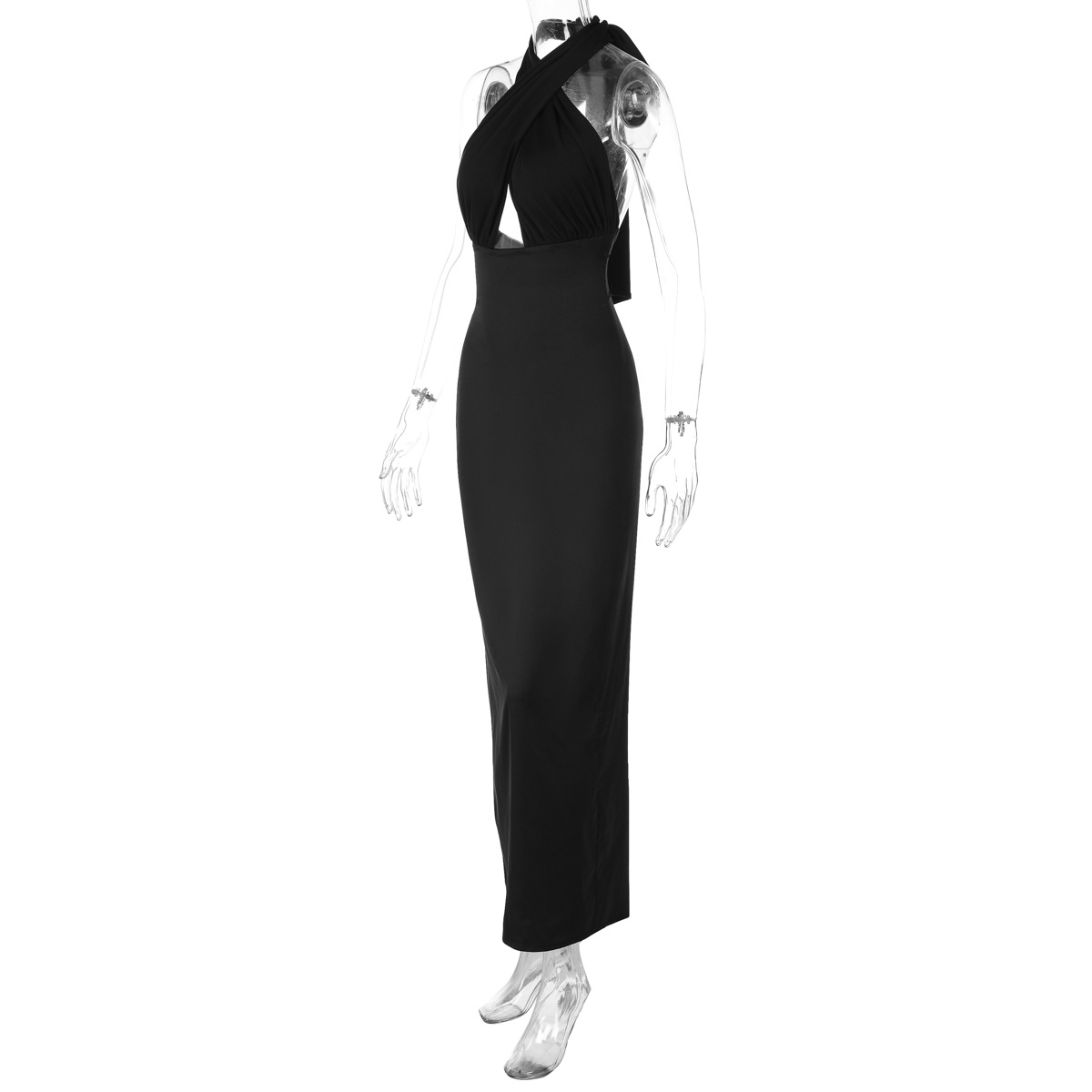 Women Clothing Spring Summer Sexy Backless Slit Halter Tube Top Dress Women 10 Women Clothing Spring Summer Sexy Backless Slit Halter Tube Top Dress Women