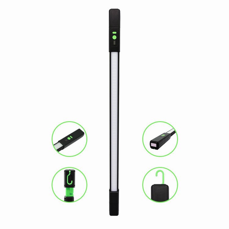 In-Stock Cross-Border Automotive Work Light Rechargeable 1200Lm Aluminum Alloy Strip Light Led Hood Inspection Light Customizable