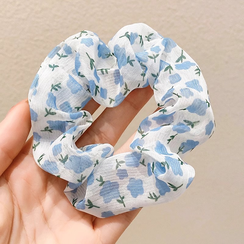 Temperamento flor triturada intestino grueso anillo para el cabello de mujer alta cola de caballo correa 2025 nuevo dulce no daña cabello cuerda para el cabello