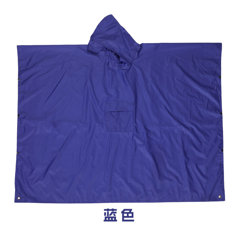 Canopy Mat tres en uno poncho senderismo al aire libre capa multifuncional impermeable PU impermeable poliéster tafetán Amazon