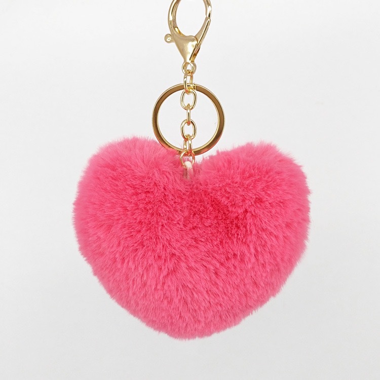 Heart Shape Pattern Women's Gender Sweet Simple Style Heart Shape Alloy Valentine's Day Women's Bag Pendant Keychain