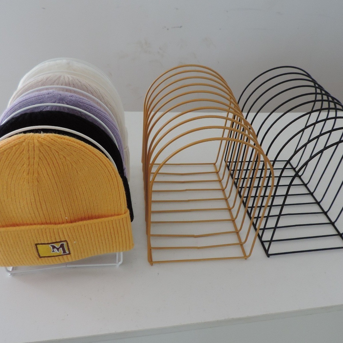 Simple Household Desktop Hat Storage Rack Iron Wool Hat Rack Shop Bookshelf Storage Rack Home Multi-Purpose Wholesale