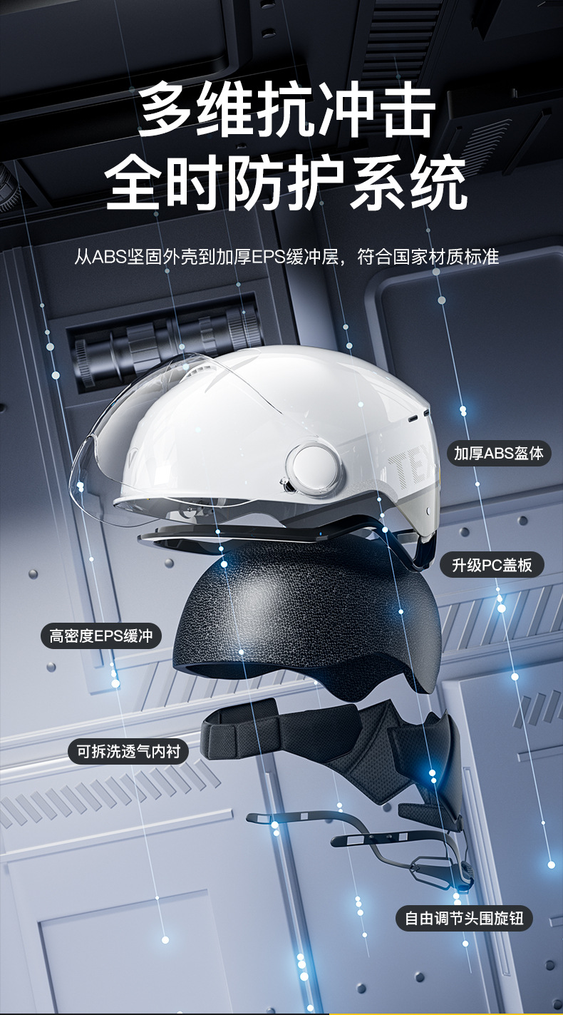 Yinglan Aerozen6.0 Helmet Electric Vehicle Women's Model 3C Certified Summer Sun Protection Ultra-Light and Does Not Press on Hair