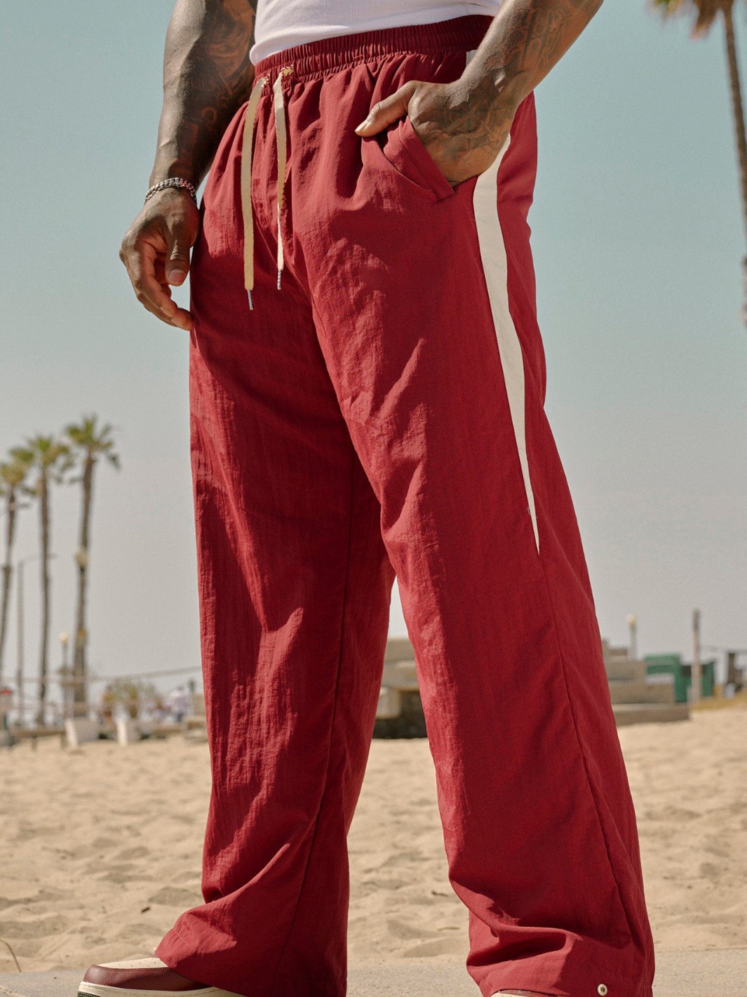 Pantalones deportivos y de ocio para hombres en primavera y otoño pantalones largos de algodón, arena de cáñamo, lavado de aire, flexibilización, tubo recto, pantalones de trapeador de colores transfronterizos europeos y estadounidenses
