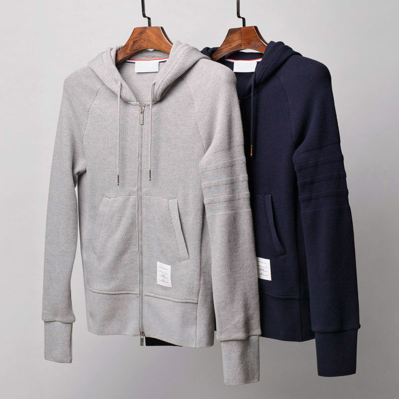 Honeycomb Mesh Fabric Hooded Men's Sweatshirt Zipper Cardigan Trendyy Jacket Powerful Factory Wholesale B0154