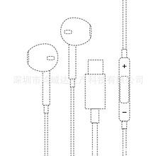 适用于苹果有线耳机iPhon78X/11/12/13ProMax扁头无需蓝牙正品K歌