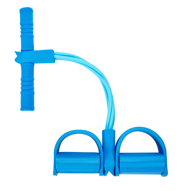 4-tubo engrosado pedal dispositivo de tensión función equipo de fitness hogar vientre fortalecimiento tensión cuerda sentada adelgazamiento cuatro tubos