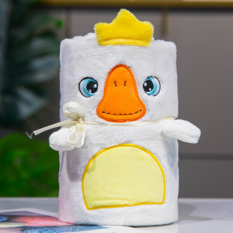 Animal de dibujos animados coral rollo manta Oficina siesta manta aire acondicionado manta estudiante niños pequeña manta grupo edificio empresa regalo