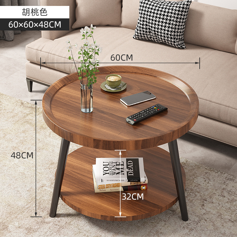 월넛색상 60*60*48 복층(탄소강 테이블다리)
