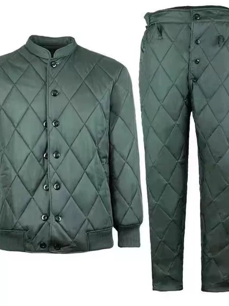 Wholesale cold-proof fleece cotton-padded jacket cotton-padded trousers outdoor sports cotton-padded jacket winter zone cotton-padded jacket suit elderly welfare relief supplies
