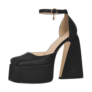 �羳�W���r�b��Ь���^��ˮ̨��ɫ�ָ���۴�aŮЬchunky heel