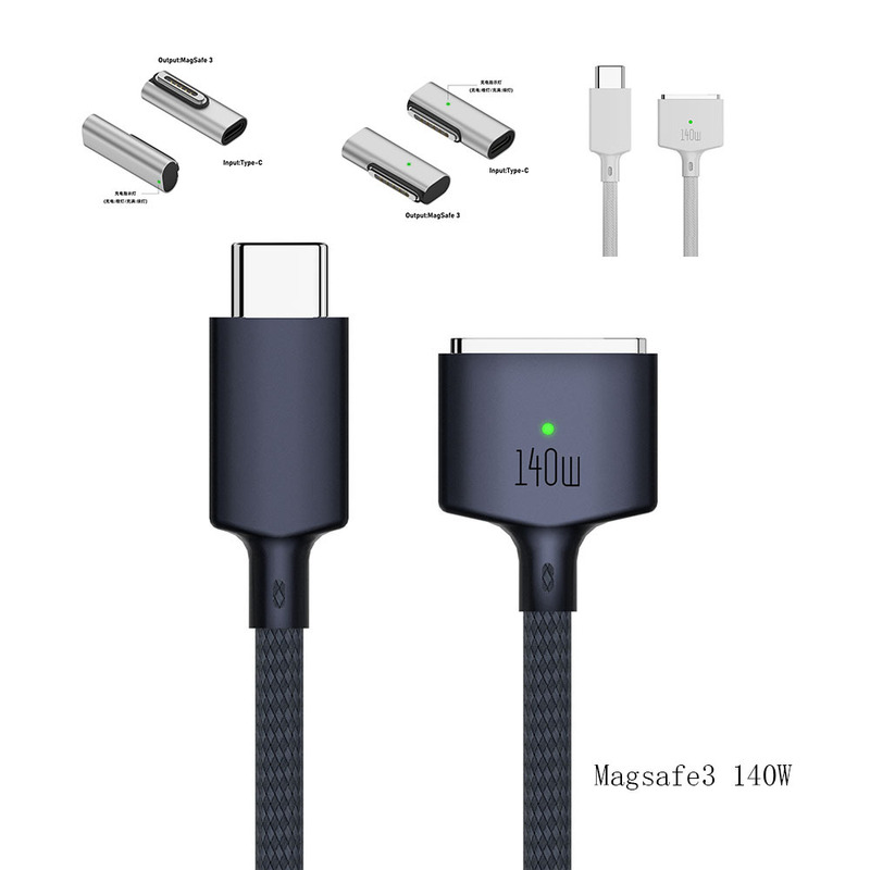 Magsafe3 charging cable 140W for Apple MacBookPro Air fast charging cable Magsafe3 adapter Magsafe3 charging cable 140W for Apple MacBookPro Air fast charging cable Magsafe3 adapter