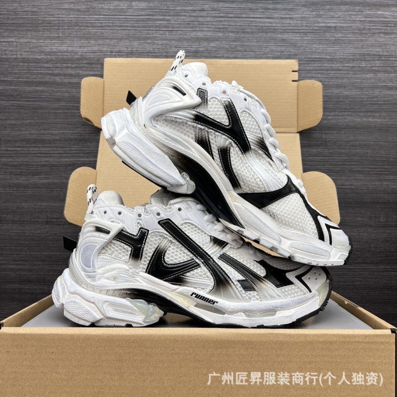 跨境专供毒家现货25ss纯原版本巴黎B家涂鸦做旧休闲运动鞋|undefined