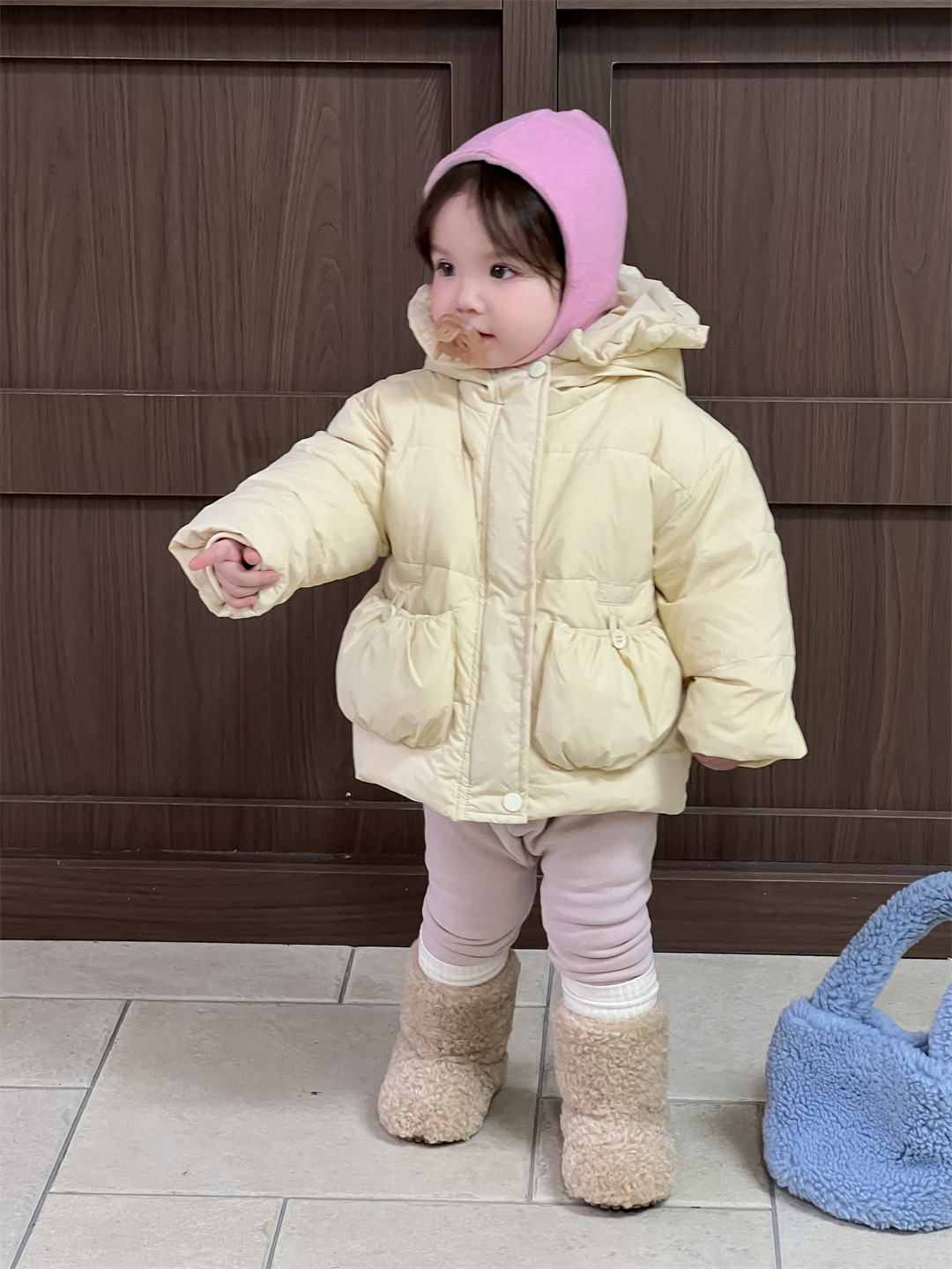 Invierno de niños abrigos de algodón de invierno de niñas con capuzas de algodón coreano ropa infantil de algodón caliente ropa de invierno