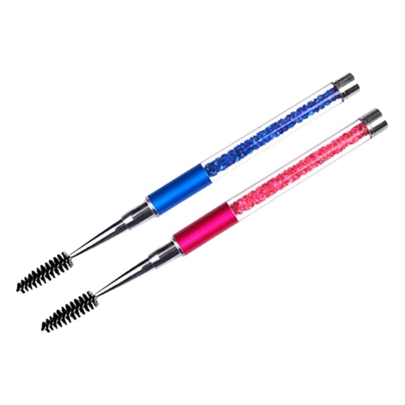 Wholesale makeup tools with drill mascara brush spiral with drill fiber mascara brush makeup comb multicolor optional