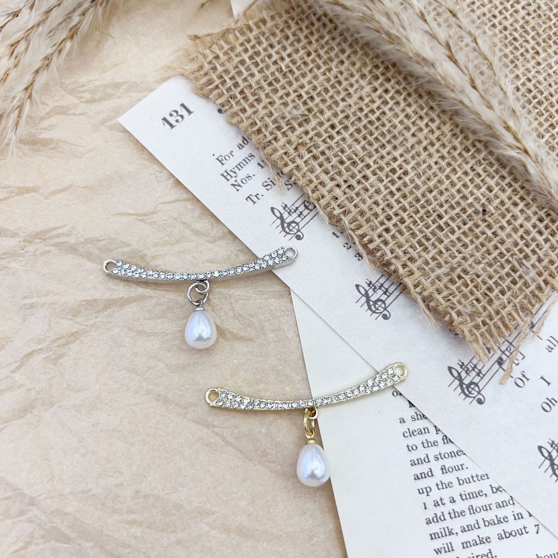 手缝滴油水钻珍珠装饰扣链条时尚大方服装辅料鞋扣包扣袜子装饰