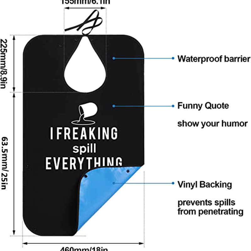 Adultos babero para los ancianos de doble capa de impresión a prueba de agua suministros de edad avanzada fabricante en stock