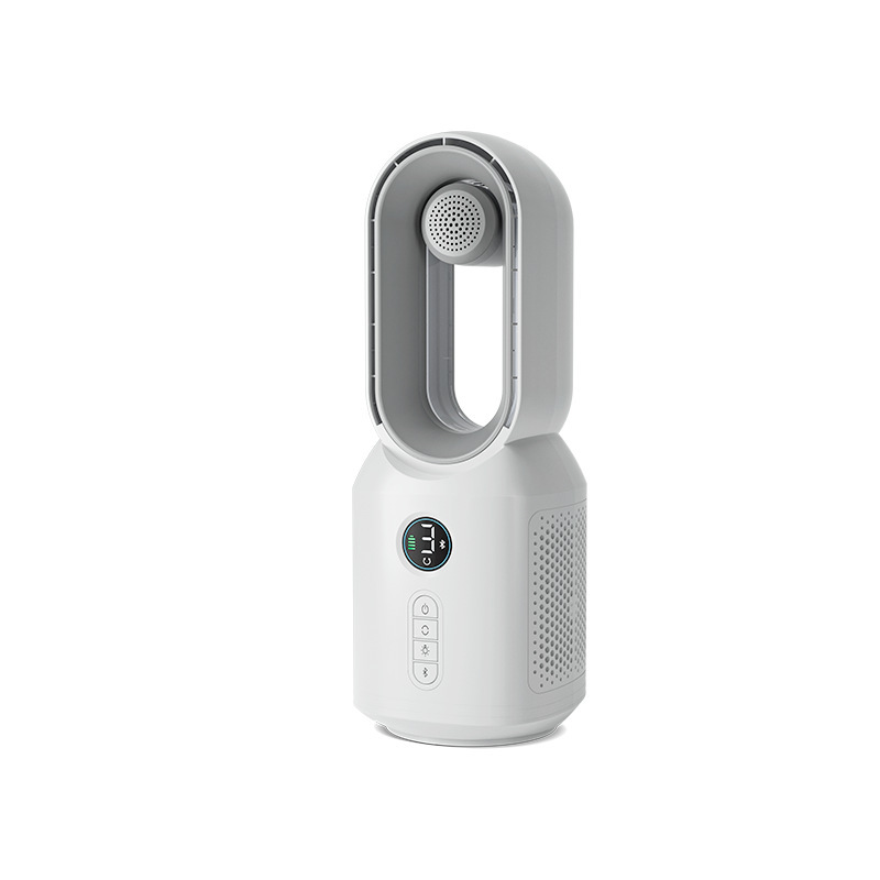 Bluetooth Speaker Fan 2025 New Model Bladeless Desktop Led Light USB Charging Home Gift Desktop Mini