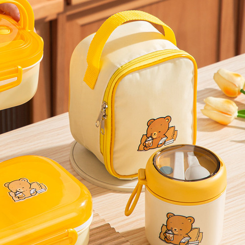 Insulated bag Breakfast cup Handbag Insulated cup bag Soup cup Soup can Insulated bucket bag Oxford cloth meal bag Aluminum foil bag