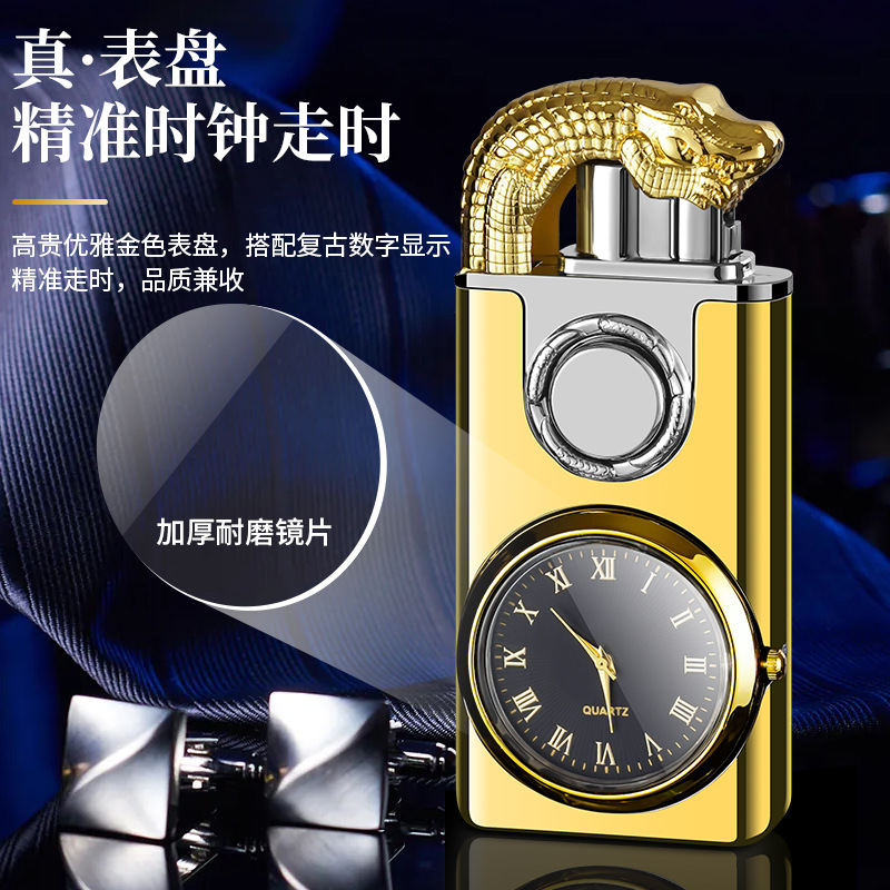 Encendedor inflable de doble fuego, estereoscópio en relieve multifuncional con dial, encendedor de impacto directo, logotipo publicitario