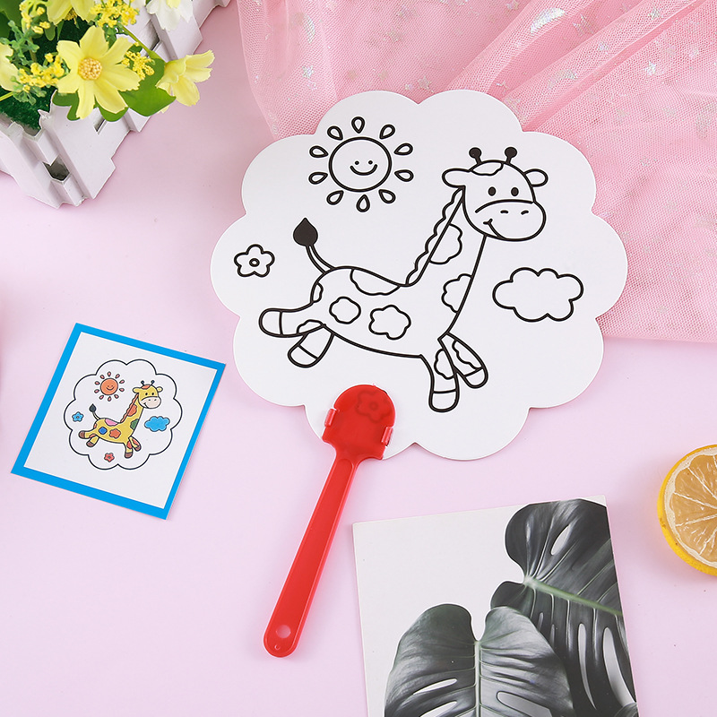 Abanico de graffiti de bricolaje de dibujos animados para niños