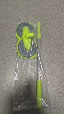 the car, long-handled car brush, car cleaning – Car cleaning tools - green-double-headed-3-section-mop-with-a-retractable-handle-of-123cm