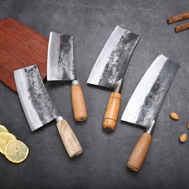 定制瑞致手工锻打老式土打刀碳钢切片刀土刀厨房刀具砍骨刀菜刀