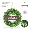 Customized hemp rope+hook simulation plant flower ring cross -border home doors and windows hanging decoration simulation green plant fake flower ring