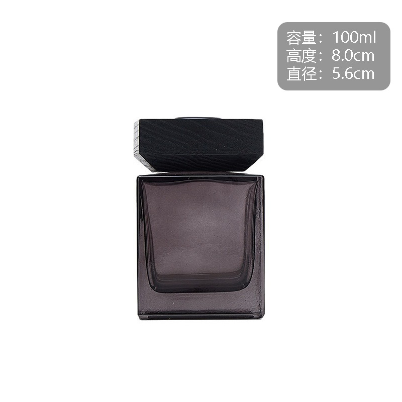 Botella de fragancia cuadrada de color 50ml 100ml botella de fragancia hotel adorno botella de fragancia de alta calidad de caña flor seca botella