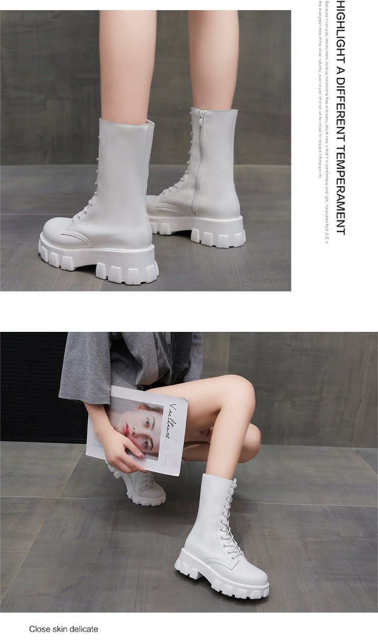 Hoge martin boots met veters voor dames lederen motorlaarzen_voghion.com