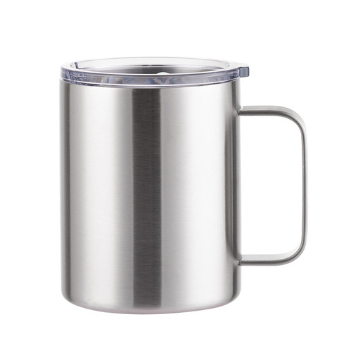 Exterior 304 stainless steel handle cup 12oz handle spray paint heat sublimation handle mug with logo imprint