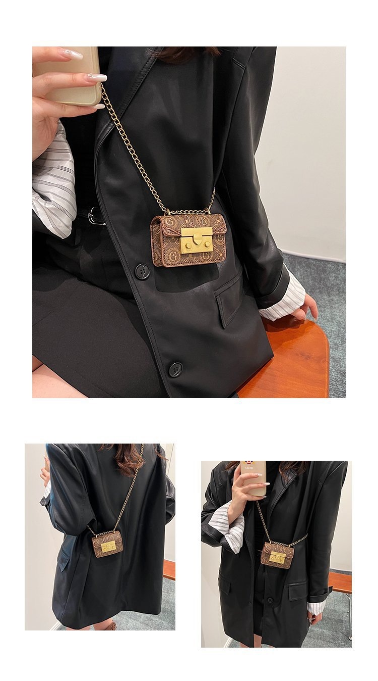 Nicho de moda mini cadena bolso de mujer 2026 nuevo bolso cuadrado simple diario bolso de tela de mujer