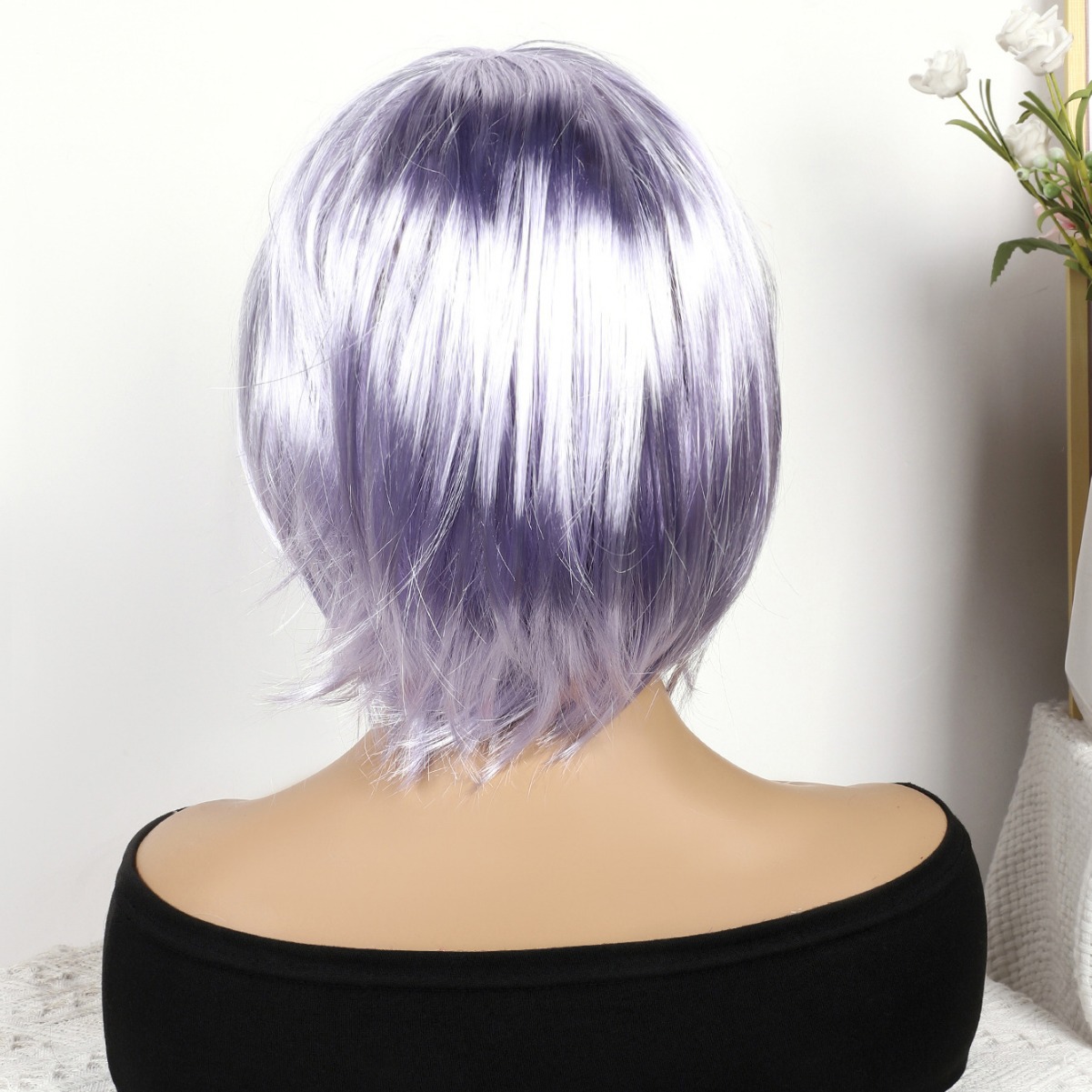 Fibra química al por mayor bob cabello pelucón mecánico pelucón cubierta de pelo