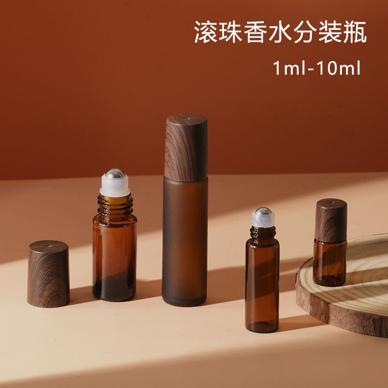 Wood Grain Roller Ball Bottle Glass Empty Bottle 1-10ml Lip Oil Essential Oil Rolling Ball Sample Size Liquid Perfume Packaging Wood Grain Roller Ball Bottle Glass Empty Bottle 1-10ml Lip Oil Essential Oil Rolling Ball Sample Size Liquid Perfume Packaging