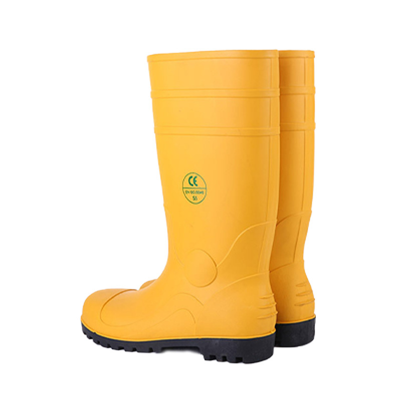 添盾 TD-SH7801 防砸防刺穿防滑防水工矿雨靴（黄色黑底）
