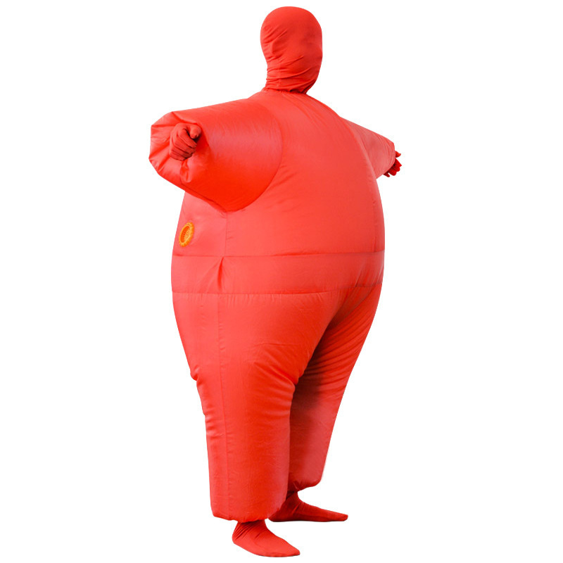 Halloween blanco silicona infláble disfraz de espectáculo festivales baile fiesta sumo enmascarado muñeca infláble