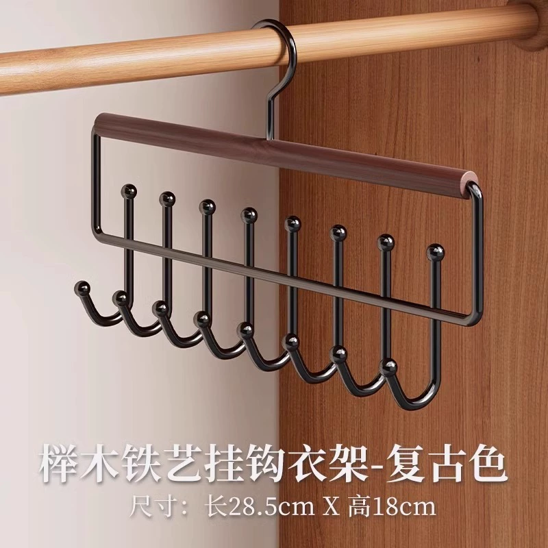 Hanger from natural wood, underwear, universal storage system, strap bra