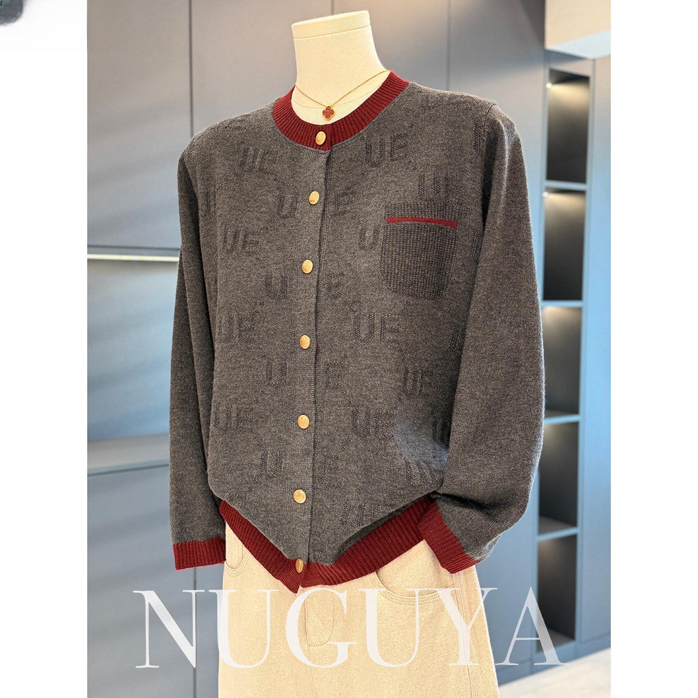 50s Mom Spring and Autumn Knit Cardigan Women's 2026 New Style Top Thin Sweater Jacket for Middle-Aged and Elderly Women