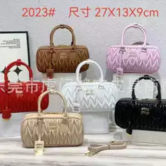 2024 New Women's Bag Women's Senmeng Fashionable Crossbody Bag Bowling Bag Sense Shoulder Handbag Small Square