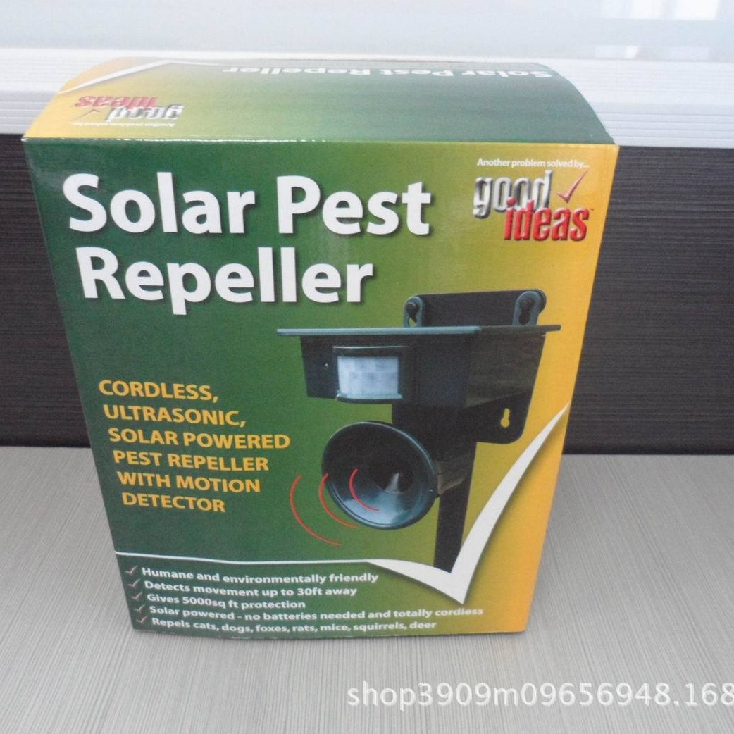 Solar ultrasónico ratón repelente gato repelente perro repelente animal pájaro repelente al aire libre impermeable pájaro repelente