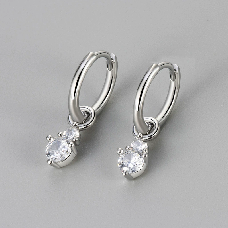 Earrings, nail sequins, zirconium, sophisticated small universal pendant, new collection, light luxury style
