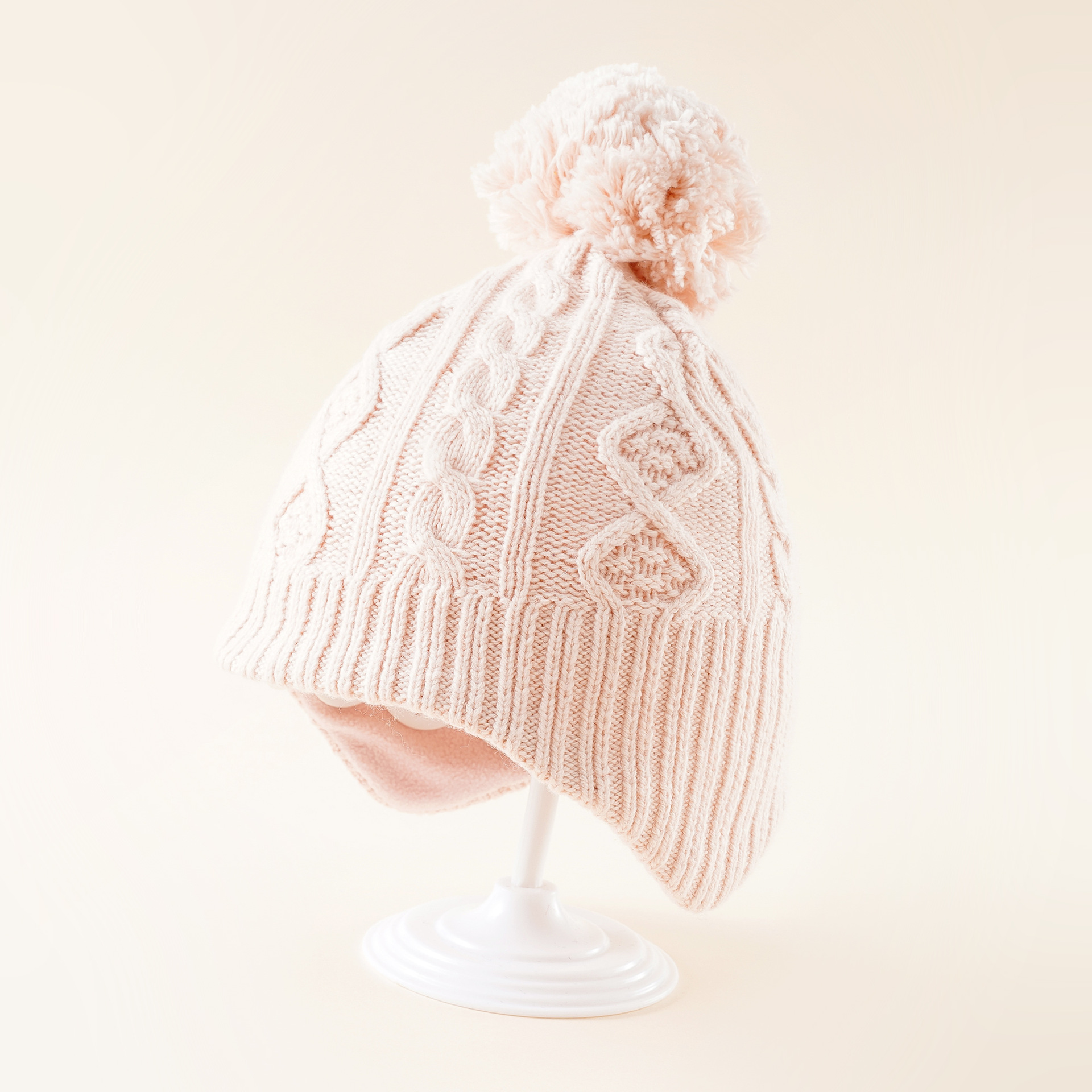 2021 nuevo sombrero de invierno para niños cálido Lei Feng sombrero de invierno bebé sombrero de lana de punto sombrero de protección para los oídos de las niñas niños
