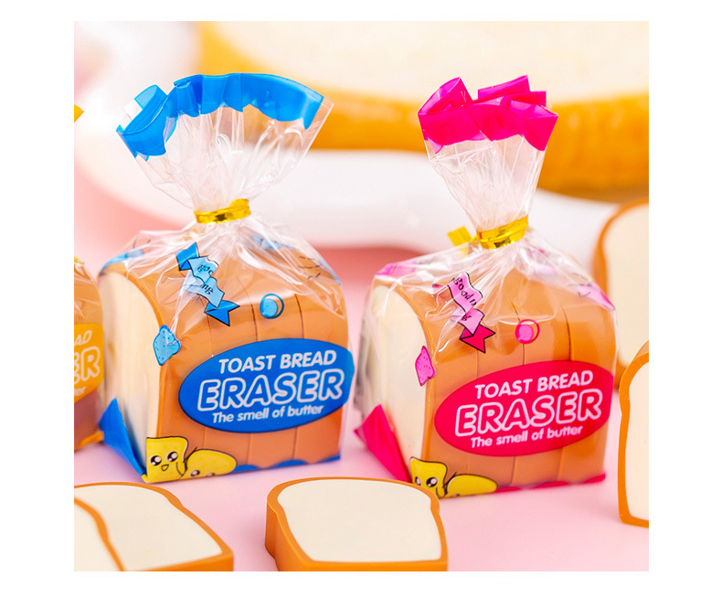 Creative Cute Toast Bread Eraser Student Creativity Stationery Wholesale display picture 2