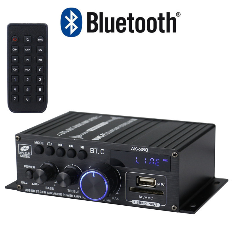 Ak380 Bluetooth Car Home 12V Power Amplifier Amazon Cross-Border E-Commerce Export Hot-Selling Production