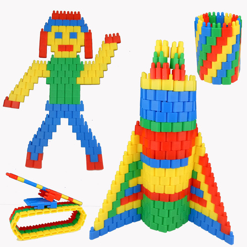 Bullet Head Building Blocks Assembly Toy, Intelligent Interlocking Blocks for Children Aged 3-9, Assembly Toy, One Piece Direct Shipping