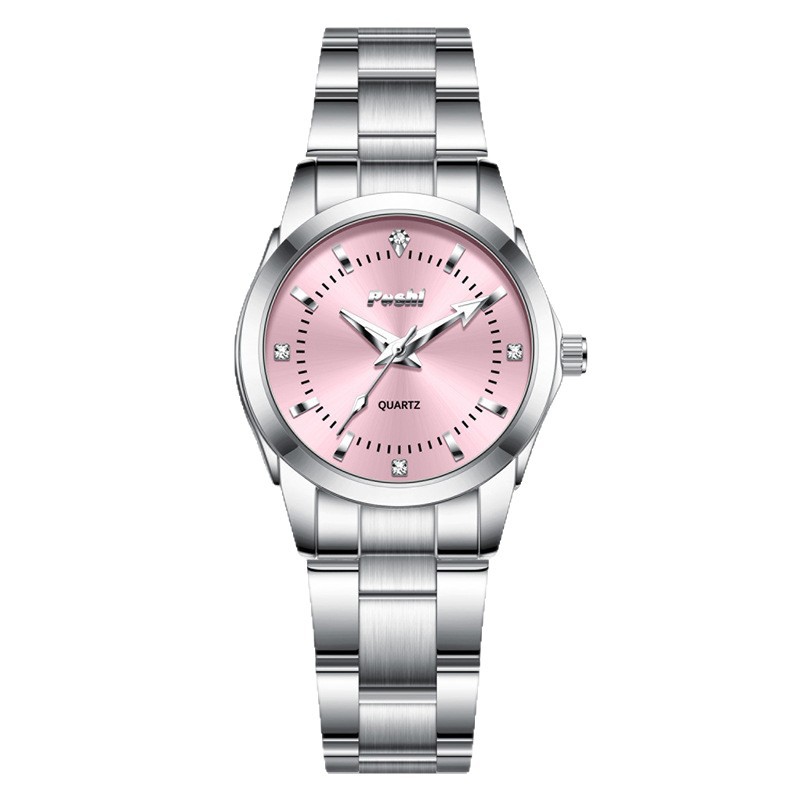 Una pieza de reloj de mujer de acero inoxidable impermeable y luminoso moda simple cinturón de acero de cuarzo reloj de mujer Douyin Live