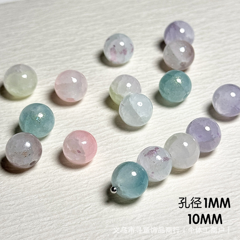 10mm vidrio jade esmaltado cuentas de vidrio sueltas cuentas graduadas DIY pulseras joyas materiales de alta calidad image 7