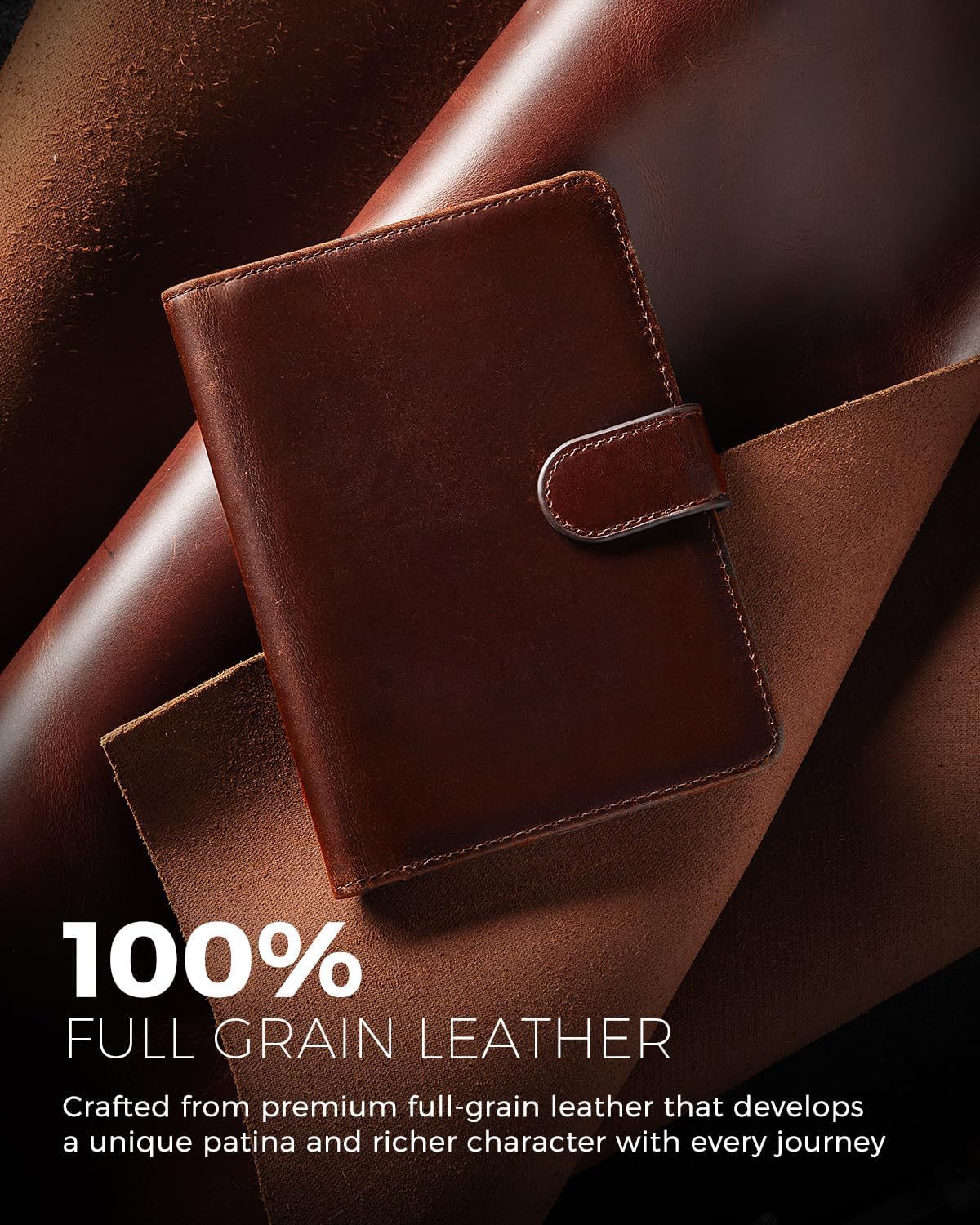 Wholesale Magnetic Snap RFID Blocking Passport Holder Multi-Function Multi-Card Slot Travel Organizer Document Pouch