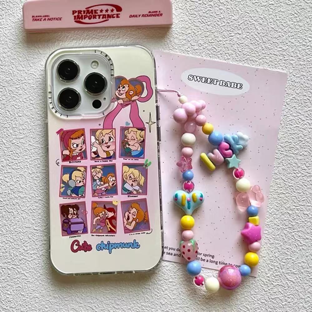 Pink Cartoon Nine Palace Girl Funda para iPhone 16ProMax 14 Apple 15 Cadena 13 Nuevo