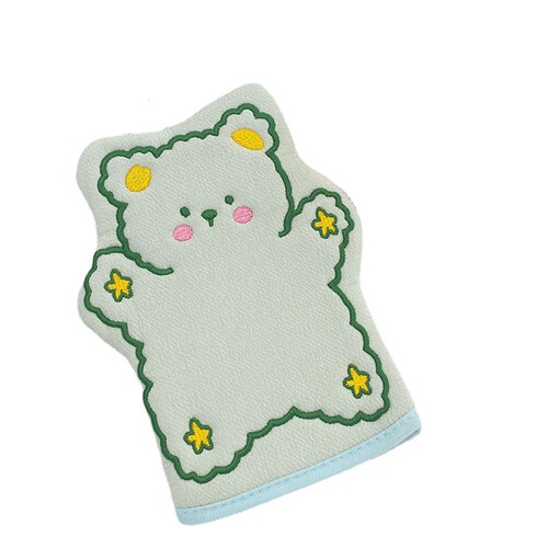 Cartoon bath towel, powerful mud rub artifact, back rub without pain, exfoliating, embroidered bath towel, cute children's bath gloves